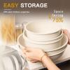 imageAstercook 21 Pcs Pots and Pans Set Non Stick Ceramic Cookware Set Detachable Handle RV Kitchen Cooking Set Removable Handles Oven Safe Induction Ready Stackable Nonstick Set Cream White