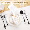 imageAstercook 24Piece Black Silverware Set with Steak Knives Flatware Set for 4 FoodGrade Stainless Steel Cutlery Set Mirror Polished Utensils Set Include Spoons and Forks for Home Kitchen RestaurantElegant Black Pro