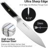 imageAstercook Chef Knife 8 Inch Professional Kitchen Chef Knife German High Carbon Stainless Steel Ultra Sharp Knife Chefs Knives with Ergonomic Handle and Gift BoxABS Handle