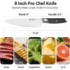 imageAstercook Chef Knife 8 Inch Professional Kitchen Chef Knife German High Carbon Stainless Steel Ultra Sharp Knife Chefs Knives with Ergonomic Handle and Gift BoxABS Handle
