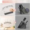 imageAstercook Kitchen Knife Set with Block and Sharpener 22 Piece German High Carbon Stainless Steel Knives Sharp Blade Dishwasher Safe Knife Set with Antislip Ergonomic Handle Crystal PinkBright White 22 pcs