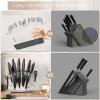 imageAstercook Kitchen Knife Set with Block and Sharpener 22 Piece German High Carbon Stainless Steel Knives Sharp Blade Dishwasher Safe Knife Set with Antislip Ergonomic Handle Crystal PinkElegant Black 22 pcs