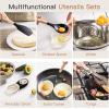imageAstercook Kitchen Utensils set 39 PCS Silicone Cooking Utensils Set with Wooden Handle 446F Heat Resistant Food Grade Utensil Sets BPA Free Kitchen Gadgets Tools Set for Nonstick Cookware Black