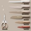 imageAstercook Knife Set 13 Pieces Kitchen Knives Set with Healthy AntiRust Coating Dishwasher Safe Stainless Steel Chef Knife Sets with 6 Blade Guards Perfect Holiday Gifts for Kitchen