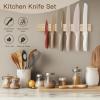 imageAstercook Knife Set 13 Pieces Kitchen Knives Set with Healthy AntiRust Coating Dishwasher Safe Stainless Steel Chef Knife Sets with 6 Blade Guards Perfect Holiday Gifts for Kitchen