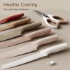 imageAstercook Knife Set 13 Pieces Kitchen Knives Set with Healthy AntiRust Coating Dishwasher Safe Stainless Steel Chef Knife Sets with 6 Blade Guards Perfect Holiday Gifts for Kitchen