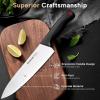 imageAstercook Knife Set 15 Pieces Kitchen knives Set with Builtin Sharpener High Carbon German Stainless Steel Chef Knife Block Sets Sharp ampamp Rust Resistant Dishwasher Safe BlackBlack