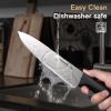 imageAstercook Knife Set 15 Pieces Kitchen knives Set with Builtin Sharpener High Carbon German Stainless Steel Chef Knife Block Sets Sharp ampamp Rust Resistant Dishwasher Safe BlackBlack
