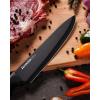 imageAstercook Knife Set Kitchen Knife Set with Builtin Sharpener Block Dishwasher Safe 15 Pieces German Stainless Steel Knife Block Set Black