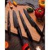 imageAstercook Knife Set Kitchen Knife Set with Builtin Sharpener Block Dishwasher Safe 15 Pieces German Stainless Steel Knife Block Set Black