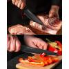 imageAstercook Knife Set Kitchen Knife Set with Builtin Sharpener Block Dishwasher Safe 15 Pieces German Stainless Steel Knife Block Set Black