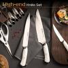 imageAstercook Knife Set Kitchen Knives Set with Block and Dual Sharpener Full Tang 15 Pcs German Stainless Steel Knives Sharp Blade Dishwasher Safe Knife Set with Ergonomic Handle Elegant BlackElegant White ProUltra Sharp