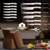 imageAstercook Knife Set Kitchen Knives Set with Block and Dual Sharpener Full Tang 15 Pcs German Stainless Steel Knives Sharp Blade Dishwasher Safe Knife Set with Ergonomic Handle Elegant BlackElegant White ProUltra Sharp