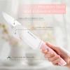 imageAstercook Knife Set Kitchen Knives Set with Block and Sharpener Ceramic Coating 15 Pcs German Stainless Steel Knives Sharp Blade Dishwasher Safe Knife Block Set with Ergonomic Handle Crystal PinkCrystal Pink
