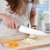imageAstercook Knife Set Kitchen Knives Set with Block and Sharpener Ceramic Coating 15 Pcs German Stainless Steel Knives Sharp Blade Dishwasher Safe Knife Block Set with Ergonomic Handle Crystal PinkDelicate Blue
