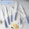 imageAstercook Knife Set Kitchen Knives Set with Block and Sharpener Ceramic Coating 15 Pcs German Stainless Steel Knives Sharp Blade Dishwasher Safe Knife Block Set with Ergonomic Handle Crystal PinkDelicate Blue
