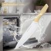 imageAstercook Knife Set Kitchen Knives Set with Block and Sharpener Ceramic Coating 15 Pcs German Stainless Steel Knives Sharp Blade Dishwasher Safe Knife Block Set with Ergonomic Handle Crystal PinkMorandi Yellow