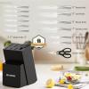 imageAstercook Knife Set Kitchen Knives Set with Block and Sharpener Full Tang 15 Pcs Premium Stainless Steel Knives Ultra Sharp Blade Dishwasher Safe Knife Set with Antislip Ergonomic Handle WalnutModern Black ProUltra Sharp