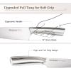 imageAstercook Knife Set Kitchen Knives Set with Block and Sharpener Full Tang 15 Pcs Premium Stainless Steel Knives Ultra Sharp Blade Dishwasher Safe Knife Set with Antislip Ergonomic Handle WalnutElegant Walnut ProFull Tang Ergonomic Handle