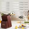 imageAstercook Knife Set Kitchen Knives Set with Block and Sharpener Full Tang 15 Pcs Premium Stainless Steel Knives Ultra Sharp Blade Dishwasher Safe Knife Set with Antislip Ergonomic Handle WalnutElegant Walnut ProFull Tang Ergonomic Handle