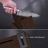 imageKnife Set 15 Pieces Kitchen Knife Set with Built in Sharpener Block German Stainless Steel Knife Block Set15 Pcs