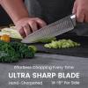 imageKnife Set 15 Pieces Kitchen Knife Set with Built in Sharpener Block German Stainless Steel Knife Block Set15 Pcs