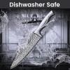 imageKnife Set 15 Pieces Kitchen Knife Set with Built in Sharpener Block German Stainless Steel Knife Block Set15 Pcs