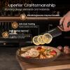 imageKnife Set Astercook 15 Pcs Dishwasher Safe Kitchen Knife Set with Builtin Sharpener High Carbon German Stainless Steel Black Knife Block Set