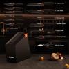 imageKnife Set Astercook 15 Pcs Dishwasher Safe Kitchen Knife Set with Builtin Sharpener High Carbon German Stainless Steel Black Knife Block Set