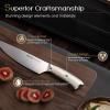 imageKnife Set Astercook 15 Pcs Luxurious Kitchen Knife Set with Block High Carbon German Stainless Steel Knife Block Set