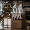 imageKnife Set Astercook 15 Pcs Luxurious Kitchen Knife Set with Block High Carbon German Stainless Steel Knife Block Set