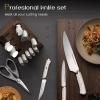 imageKnife Set Astercook 15 Pcs Luxurious Kitchen Knife Set with Block High Carbon German Stainless Steel Knife Block Set