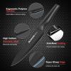 imageKnife Set Astercook 21 Pieces Knife Sets for Kitchen with Block Dishwasher Safe Kitchen Knife Set with Builtin Sharpener German Stainless Steel Black Knife Block Set