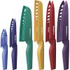 imageAstercook Knife Set 12 Pcs ColorCoded Kitchen Knives Set 6 Color AntiRust Coating Stainless Steel Chef Knife Sets with 6 Blade Guards Dishwasher Safe12PCSMULTICOLOR