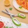 imageAstercook Heavy Duty Kitchen Shears with Serrated Blade Ergonomic Handle  For Poultry Herbs Vegetables2 Pcs Herb Scissors