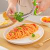 imageAstercook Heavy Duty Kitchen Shears with Serrated Blade Ergonomic Handle  For Poultry Herbs Vegetables2 Pcs Herb Scissors