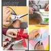 imageAstercook Heavy Duty Kitchen Shears with Serrated Blade Ergonomic Handle  For Poultry Herbs VegetablesSilver Blades