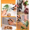 imageAstercook Heavy Duty Kitchen Shears with Serrated Blade Ergonomic Handle  For Poultry Herbs VegetablesSilver Blades