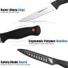 imageAstercook Steak Knives Set of 6 Stainless Steel Serrated Steak Knife Ultra Sharp Cutlery Kitchen Knife With Ergonomic Handle