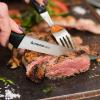 imageAstercook Steak Knives Set of 6 Stainless Steel Serrated Steak Knife Ultra Sharp Cutlery Kitchen Knife With Ergonomic Handle