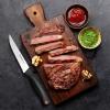 imageAstercook Steak Knives Set of 6 Stainless Steel Serrated Steak Knife Ultra Sharp Cutlery Kitchen Knife With Ergonomic Handle