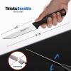 imageAstercook Steak Knives Set of 6 Stainless Steel Serrated Steak Knife Ultra Sharp Cutlery Kitchen Knife With Ergonomic Handle