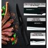 imageAstercook Steak Knives Steak Knives Set of 8 Dishwasher Safe High Carbon Stainless Steel Serrated Steak Knife Black