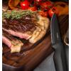 imageAstercook Steak Knives Steak Knives Set of 8 Dishwasher Safe High Carbon Stainless Steel Serrated Steak Knife Black