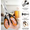 imageUpdated Herb Scissors Set Doesnt Get Stuck Easily Herb Herb Scissors With 3 Blades Cleaning Comb for Cutting Garden Herbs Cilantro Green Onion etc Sharp and Antirust Stainless Steel2 PACKSilver Blades