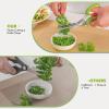 imageUpdated Herb Scissors Set Doesnt Get Stuck Easily Herb Herb Scissors With 3 Blades Cleaning Comb for Cutting Garden Herbs Cilantro Green Onion etc Sharp and Antirust Stainless Steel2 PACK2 Pcs Herb Scissors