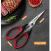 imageUpdated Herb Scissors Set Doesnt Get Stuck Easily Herb Herb Scissors With 3 Blades Cleaning Comb for Cutting Garden Herbs Cilantro Green Onion etc Sharp and Antirust Stainless Steel2 PACKSilver Blades