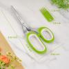 imageUpdated Herb Scissors Set Doesnt Get Stuck Easily Herb Herb Scissors With 3 Blades Cleaning Comb for Cutting Garden Herbs Cilantro Green Onion etc Sharp and Antirust Stainless Steel2 PACK2 Pcs Herb Scissors