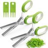 imageUpdated Herb Scissors Set Doesnt Get Stuck Easily Herb Herb Scissors With 3 Blades Cleaning Comb for Cutting Garden Herbs Cilantro Green Onion etc Sharp and Antirust Stainless Steel2 PACK2 Pcs Herb Scissors