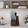 imageAstercook Knife Set 15Piece Kitchen Knife Set with Block Builtin Knife Sharpener German Stainless Steel Knife Block Set Dishwasher Safe